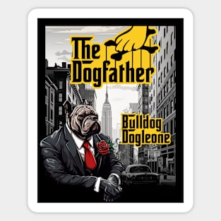 The Dogfather: Bulldog Dogleone Sticker